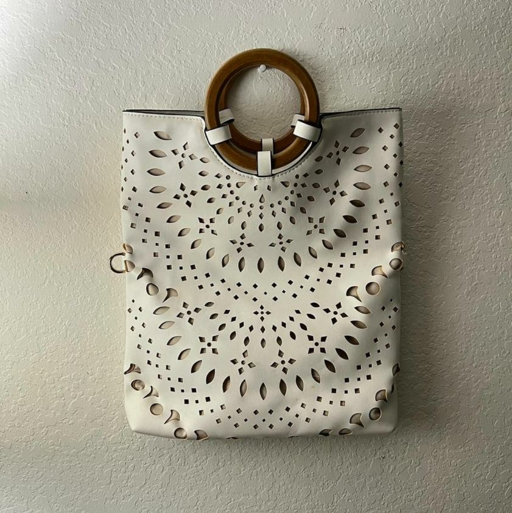 Laser Cut Shoulder Bag